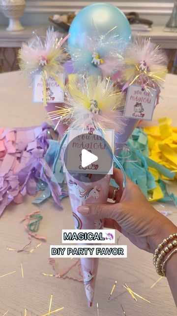 Felicia Pettit | CREATING PARTIES & GIFTS on Instagram: "✨ Transform your party favors with these DIY magical unicorn cones! Perfect for any “magical” themed celebration. 🦄  ✨comment “party favor” for printable & links✨  Make Everyday a Celebration 🎉   #UnicornParty #DIYPartyFavors #MagicalMoments #GiftIdeas #PartyInspiration #diy #diyideas #diycrafts #partyfavors #unicorn #gift #party #amazon #affiliate #bow #bowmaking" Rainbow Unicorn Birthday Party Decorations Diy, Unicorn Party Appetizers, Unicorn Theme Party Favors, Unicorn Favor Ideas, Dollar Tree Unicorn Party Ideas, Unicorn Birthday Party Ideas Decoration Diy, Unicorn Birthday Favors, Unicorn Pool Party Ideas, Adopt A Unicorn Party Favor