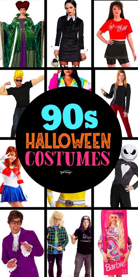 Looking for some Halloween inspo from the best decade? Try one of these 90s DIY costume ideas! Best 90s Costumes, 90s Couples Costumes, 90s Costume Ideas, 90s Dress Up, 90s Fancy Dress, 90s Theme Party Outfit, Decades Costumes, Cartoon Halloween Costumes, 80s Halloween Costumes