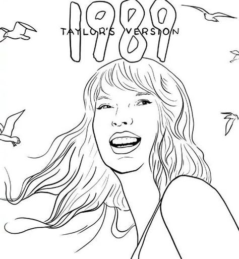 Taylor Swift Coloring Pages Songs, Taylor Swift Lyrics Coloring Pages, Taylor Swift Coloring Pages Printable, Aeroplane Activities, Taylor Swift Colouring Pages, Coloring Pages Taylor Swift, Taylor Swift Doodles Art, Taylor Swift Line Art, Blank Space Lyrics