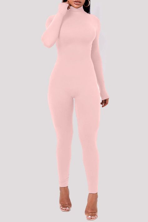 Product Name Pink Fashion Casual Solid Basic Turtleneck Skinny Jumpsuits Item NO. L521293020429 Weight 0.4060 kg = 0.8951 lb = 14.3212 oz Category JUMPSUITS Jumpsuits Tag CASUAL , Long Sleeve , Solid , Fashion , Turtleneck , Skinny , Solid Color , Polyester , Yes(Elastic) , Basic , Regular sleeve , Pencil Material Polyester Style Fashion, Casual Pattern Type Solid Element Basic Neckline Turtleneck Elastic Yes(Elastic) Sleeve Style Regular Sleeve Sleeve Length Long Sleeve Fit Type Skinny Profile Pencil Type Solid Color Size(in) Bust Waist Length Hips Sleeve Length S 28.7 23.2 58.1 29.1 24.8 M 30.3 24.8 59.1 30.7 25.2 L 31.9 26.4 60 32.3 25.6 XL 33.5 28 61 33.9 26 Size(cm) Bust Waist Length Hips Sleeve Length S 73 59 147.5 74 63 M 77 63 150 78 64 L 81 67 152.5 82 65 XL 85 71 155 86 66 Tips: Turtle Neck Jumpsuit, Turtleneck Jumpsuit, Basic Turtleneck, Casual Turtleneck, Jumpsuit Casual, Turtleneck Bodysuit, Grey Turtleneck, Khaki Fashion, Pink Jumpsuit