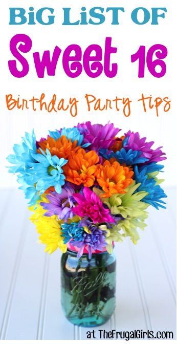 Creative Ideas for a Sweet 16 Birthday Party! ~ at TheFrugalGirls.com Sweet 16 Party Themes, Sweet 16 Decorations, Frugal Girls, Punch Recipe, Party Tips, Sweet 16 Gifts, Sweet Sixteen Parties, Party Punch, Sweet 16 Birthday Party