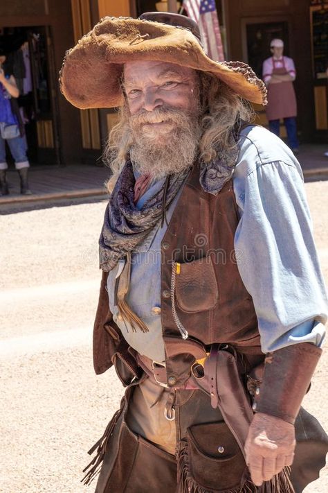 Old Wild West Cowboy Miner Character stock images Gold Miner Costume, Cowboy Moodboard, Cowboy Event, Wild West Outfits, Old West Cowboy, Old Cowboy, Old West Photos, Tombstone Arizona, Cowboy Artists