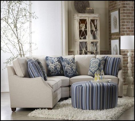 Small living room. Small Scale Sectional Sofa, Small Sectional, Small Sectional Sofa, Small Living Room Furniture, Sectional Sofas Living Room, Sectional Sofa With Recliner, Sofas For Small Spaces, Living Room Furniture Arrangement, Sectional With Ottoman