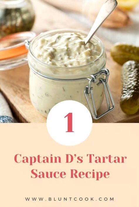 Whip up a batch of creamy, tangy tartar sauce that brings the taste of the sea right to your kitchen. Inspired by the beloved flavors of Captain D's, this homemade recipe combines zesty pickles, fresh lemon juice, and a hint of dill for a perfect accompaniment to your favorite seafood dishes. Simple to make and bursting with flavor, this tartar sauce is sure to elevate your fish fry nights to a whole new level. Dive into a taste sensation that's both nostalgic and deliciously fresh. Captain D’s Tartar Sauce Recipe, Southern Tarter Sauce, Captain D's Fish Batter Recipe, Captain Ds Tartar Sauce Recipe, Captain Ds Fish Recipe, Homemade Tartar Sauce Easy, Copycat Sauces, Tatar Sauce, Recipe For Tartar Sauce