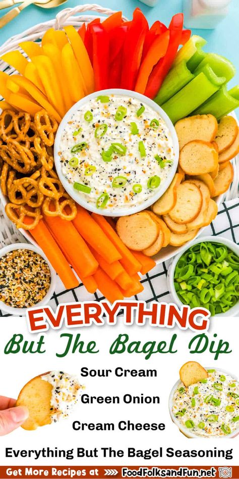 Everything Bagel Recipe Ideas, Bagel Chips Appetizers, Everything But The Bagel Dip, Homemade French Onion Dip, Bagel Dip, Everything But The Bagel, Bagel Chips, Must Have Kitchen Gadgets, Healthy Dips