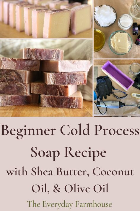 Cold Press Soap Recipes, Beginner Soap Recipes, Shea Butter Soap Recipe, Lavender Salve, Herbs Recipes, Heritage School, Natural Soaps Recipes, Cold Pressed Soap, Homemade Soap Bars