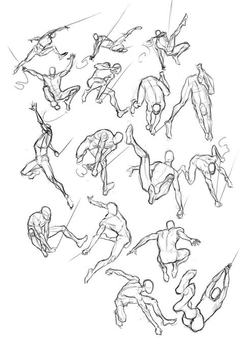 Mindless Doodles, Pose Ideas Drawing, Spiderman Poses, Gesture Drawings, Image Spiderman, The Wolverine, Spiderman Art Sketch, Action Pose Reference, Drawing Body Poses