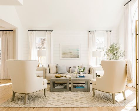 Cape Cod living room ideas | Homes & Gardens White Dove Benjamin Moore Bedroom, White Dove Living Room, White Dove Benjamin Moore Walls, Cape Cod Living Room, White Dove Benjamin Moore, Off White Paint Colors, Cream Paint Colors, Airy Bedroom, Swiss Coffee