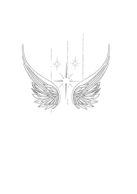 Angles Tattoo Design, Dainty Witchy Tattoos, Colored Hearts Tattoo, Unique Angel Wings Tattoo, Angel Wing Tattoo Designs For Women, Small Angel Wing Tattoos For Women, Minimal Wings Tattoo, Dainty Angel Wings Tattoo, Angel Wing Tattoo On Arm