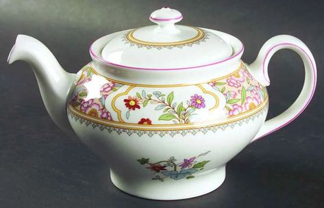 Asian Flowers Teapot & Lid by Minton | Replacements, Ltd. Asian Flowers, Dessert Sauces, Pot Lids, Vegetable Bowl, Demitasse Cups, Tableware Accessories, China Dinnerware, Cake Plates, Cereal Bowls