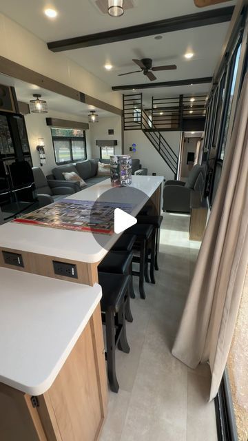 Hunter Megowen on Instagram: "2024 Timberwolf 39ALBL | Largest Loft in the Industry! • • • • #timberwolf #cherokee #rv #rvlife #camp #camper #camping #loft #loftrv #tinyhome #homeonwheels #top #class #fire #rvhunter" Rv Loft Decorating Ideas, Camper Loft Ideas, Rv Loft Ideas For Kids, Rv Loft Ideas, Rv Kids Room, Loft Bedroom Kids, Camper Flooring, Camper Interior Design, Loft Office