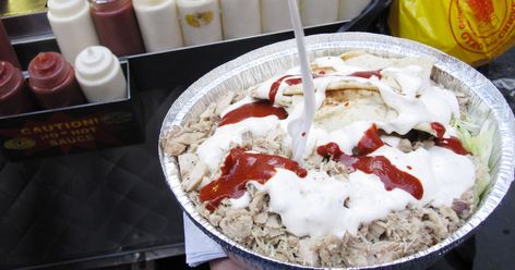 The Halal Guys’ Famous White Sauce Recipe Has Been Revealed, Sort Of Halal Sauce, Halal Guys White Sauce, The Halal Guys, Halal Guys, Vegan Stir Fry, White Sauce Recipes, Best Street Food, Halal Recipes, White Sauce