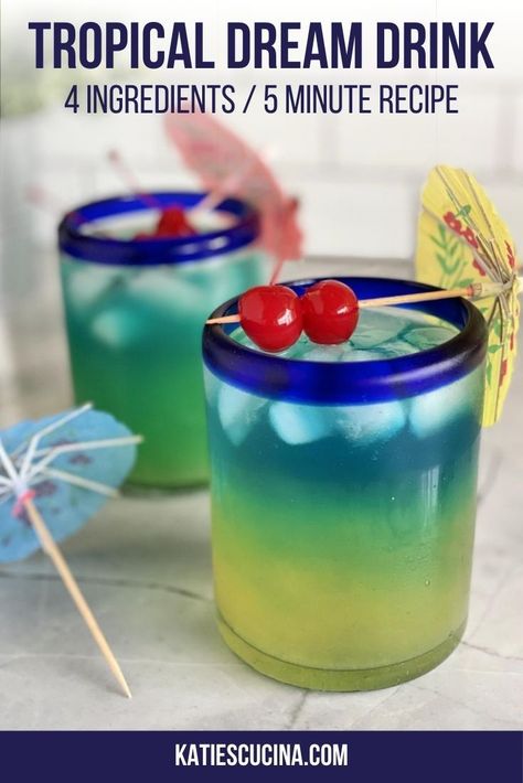 Tropical Drink Recipes, Malibu Drinks, Malibu Rum, Yummy Alcoholic Drinks, Mixed Drinks Alcohol, Delicious Drink Recipes, Rum Drinks, Cocktail Drinks Recipes, Tropical Drink