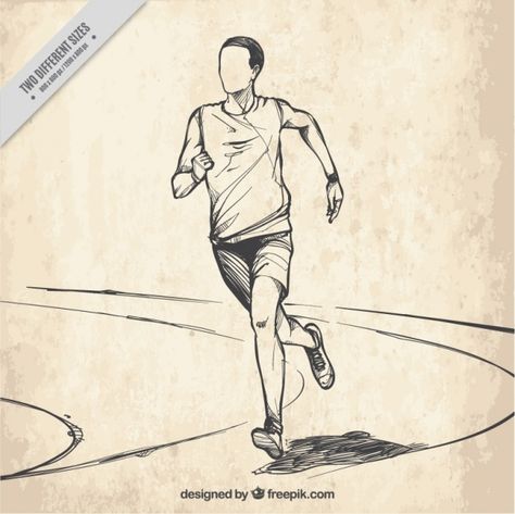 Background of hand-drawn runner | Free Vector #Freepik #freevector #background #hand #sport #fitness Runner Drawing, Sport Drawing, Premium Vector Background, Running Drawing, Running Tattoo, Sports Drawings, Life Drawing Reference, Storyboard Illustration, Body Sketches