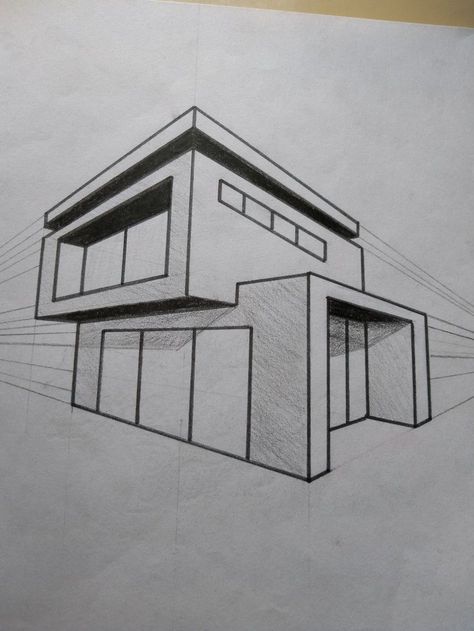 Engineering House Design Drawing, Engineering Drawing House, Civil Engineering Drawings Design, Engineering Sketches Drawings, Arcitechture Simple Drawing, Simple House Design Drawing, Houses Perspective, House Design Drawing Sketch, Technical Drawing Architecture