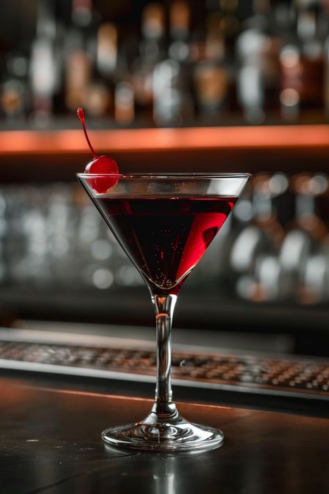 Delicious Ruby Manhattan Cocktail Recipe #cocktails #cocktailrecipes Manhattan Drink Aesthetic, Rubi Aesthetic, Manhatten Cocktail, Manhattan Drink, Classic Manhattan Cocktail, Manhattan Cocktail Recipe, Manhattan Recipe, Manhattan Cocktail, Cherry Liqueur