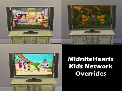 I Create Bedroom Sets for The Sims 4 — Kids Network Overrides For The Sims 4 I’ve got... Sims 4 Tv Override Mod, Sims 4 Cc Tv Shows, Sims 4 Tv Show Overrides, Sims 4 Tv Mod, Sims 4 Cc Tv Overrides, Sims 4 Tv Overrides, Sims 4 Overrides, The Sims 4 Kids, Sims 4 Mac