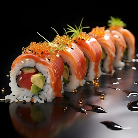 Photo professional photography image of ... | Premium Photo #Freepik #photo Sushi Food Photography Styling, Sushi Reference Photos, Japanese Cuisine Photography, Premium Food Photography, Food Photography Sushi, Sushi Aesthetic Instagram, Sushi Food Photography, Sushi Painting, Sushi Photography