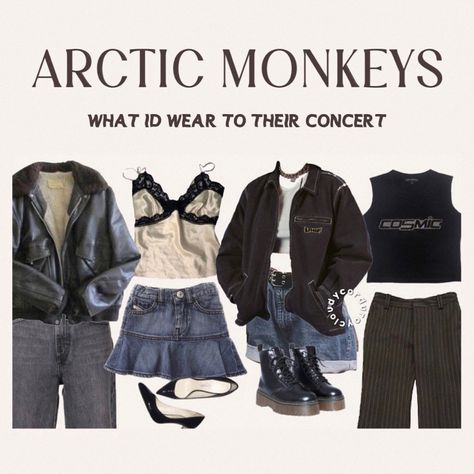 Outfits To Wear To Arctic Monkeys Concert, Arctic Monkeys Concert Fit Ideas, Arctic Monkey Fits, Concert Outfit Artic Monkeys, Outfit For Arctic Monkeys Concert, Lovejoy Concert Outfit Ideas, Artic Monkeys Outfits Concert, Arctic Monkeys Clothes Aesthetic, Arctic Monkeys Concert Fits