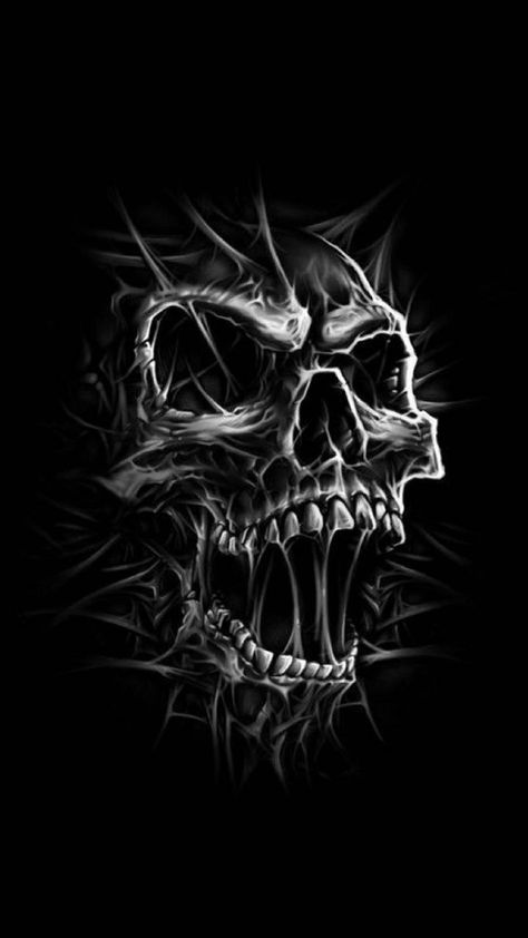 Download Skull ghost wallpaper by Ather26 - fb - Free on ZEDGE™ now. Browse millions of popular black and white Wallpapers and Ringtones on Zedge and personalize your phone to suit you. Browse our content now and free your phone Evil Skull Tattoo, Badass Skulls, Skull Quote, Skull Pictures, Skulls Drawing, Tapeta Galaxie, Skull Tattoo Design, Skull Artwork, Skull Wallpaper