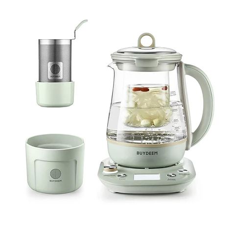 PRICES MAY VARY. Excellent Electric Kettle: BUYDEEM K2763 Lite has 6 built-in preset water temperatures to better make your milk, black tea, coffee, boiled water, etc. Support preset and timer, DIY your kettle cooking. Magic Stew Pot: Using kettle and glass stew pot(480ml) make yogurt, porridge, rice, soup and egg custard is not difficult. You can also just use the kettle without stew pot to make fruit tea or lemon tea. Superior Material: With Schott glass and a 316L stainless steel heating plat Modern Kettles, Dessert Yogurt, Flowering Tea, Milk Warmer, Tea Soup, Pot Storage, Tea Maker, Cooking Set, Lemon Tea