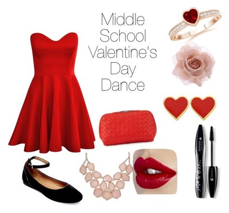 "Middle School Valentine's Day Dance" by tomboychan ❤ liked on Polyvore featuring moda, Steve Madden, LancÃ´me, Bottega Veneta, Accessorize, women's clothing, women, female, woman y misses Valentines Day Dance Dresses, Valentine’s Day Dance Dresses, Valentines Dance Dresses Middle School, Middle School Valentines Dance, School Valentines Dance, Middle School Valentines, Cupid Dance, Valentine's Day Dance, Dance Party Outfit