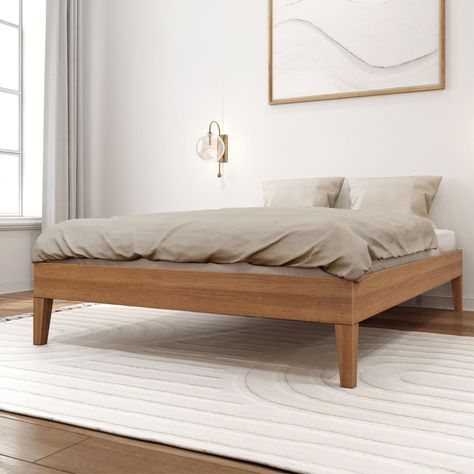 The modern and minimalist design of the Plank+Beam Solid Wood Platform Bed Frame provides the perfect complement to any home, apartment, or vacation rental bedroom. Rental Bedroom, Wood Twin Bed, Low Profile Bed Frame, Twin Platform Bed Frame, Queen Platform Bed Frame, Wood Platform Bed Frame, Full Size Platform Bed, Bed Platform, Queen Size Platform Bed