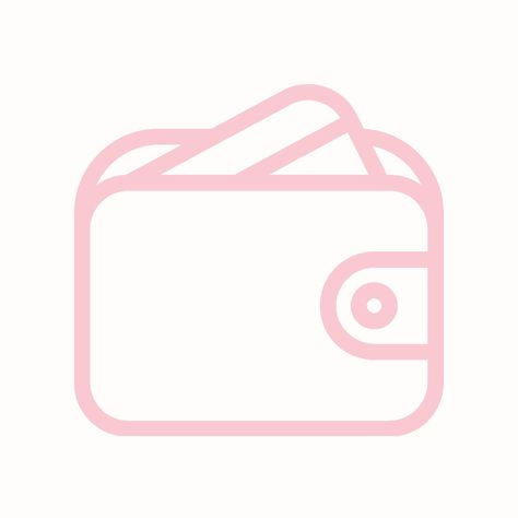 Wallet Wallet Icon Pink, Pink Wallet Icon, Wallet Icon Aesthetic, Pink And White App Icon, Light Pink App Icons, App Themes, Wallet Icon, Pink Homescreen, Icones Do Iphone