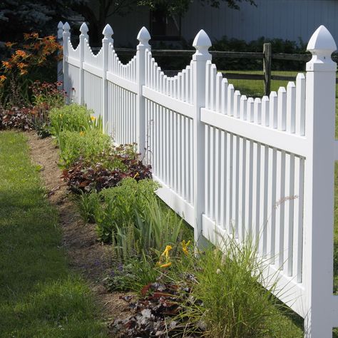 Gard Modern, Cerca Natural, Pagar Modern, Vinyl Picket Fence, Fence Designs, Front Fence, White Fence, Pallet Fence, Types Of Fences