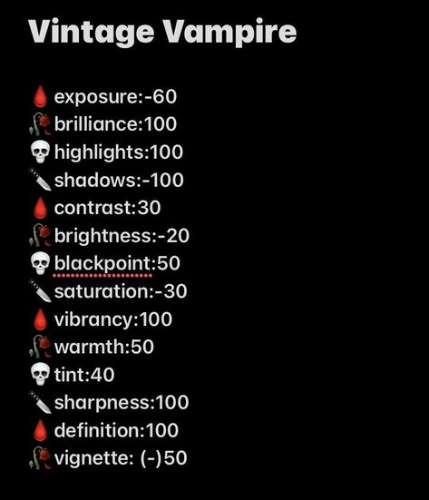 Vintage Vampire, Vampire Photo, Vintage Photo Editing, Bios Para Instagram, Phone Photo Editing, Fotografi Iphone, Lightroom Tutorial Photo Editing, Learn Photo Editing, Photography Filters