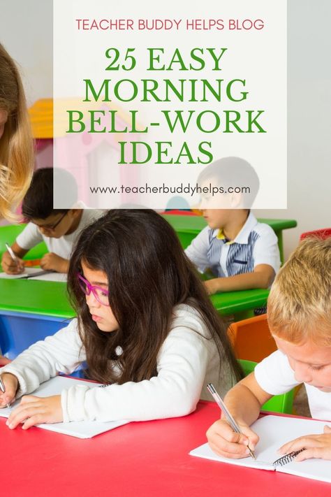 Are you searching for morning bell-work ideas? Here are 25 that are simple to incorporate at various grade-levels. Your Teacher Buddy gives examples of each one. Save to read later! Bellwork Ideas Elementary, Bell Ringers For Elementary, Bell Work Ideas, Tips For Teachers, Bell Work, Classroom Routines, Easy Morning, Teachers Pay Teachers Seller, Student Achievement