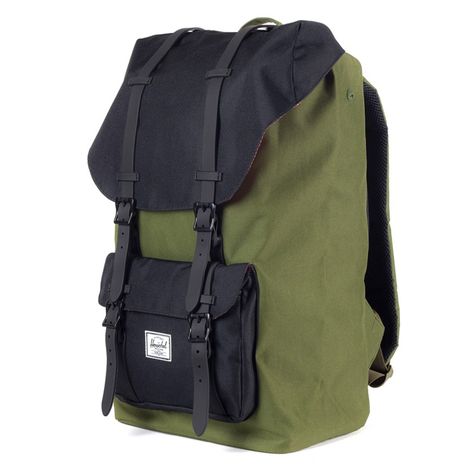 Herschel Supply Co. Army / Black Camo Canvas Little America Backpack 85£ Ally Capellino, Herschel Supply Co, Black Camo, Herschel Supply, Laptop Bags, Messenger Bags, Herschel, Designer Bags, Laptop Bag