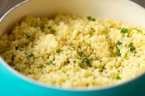 Garlic Parmesan Couscous - Chef Shamy Parmesan Couscous, Cook Couscous, Gluten Free Couscous, Cauliflower Couscous, Stay At Home Chef, Braised Lamb, Couscous Recipes, Garlic Parmesan, Cooking Show