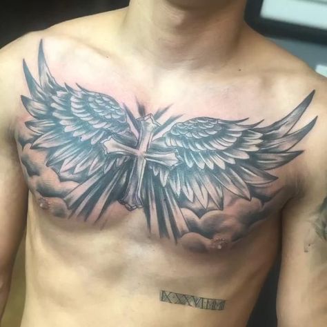 Pros and Cons Tattoo ft Myers Florida [Video] | Chest tattoo men, Cool chest tattoos, Tattoos for guys Chest Tattoo Fonts, Chest Tattoo Wings, Traditional Chest Tattoo, Rose Chest Tattoo, Chest Tattoos For Men, Wing Tattoo Men, Full Chest Tattoos, Florida Tattoos, Small Chest Tattoos