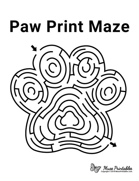 Free printable paw print maze. Download the maze and solution at https://museprintables.com/download/maze/paw-print/ Printable Paw Prints, Free Printable Mazes For Kids, Free Printable Mazes, Maze Drawing, Mazes For Kids Printable, Maze Activity, Cub Scout Activities, Paw Print Art, Maze Print