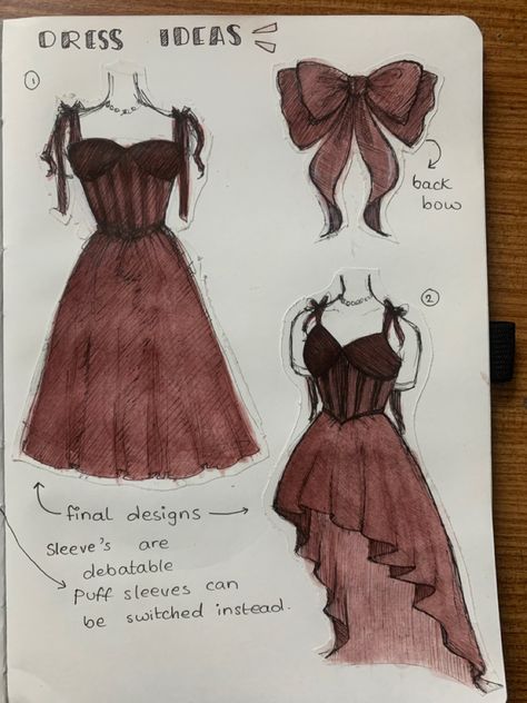 How To Draw Folds In Dresses, Mini Dress Design Sketches, Dress Art Drawing Sketches, Tops Designs Drawing, A Line Dress Sketch, Dress Fashion Design Sketch, Short Dress Drawing Sketches, Simple Dress Drawing Ideas, Designing Clothes Aesthetic