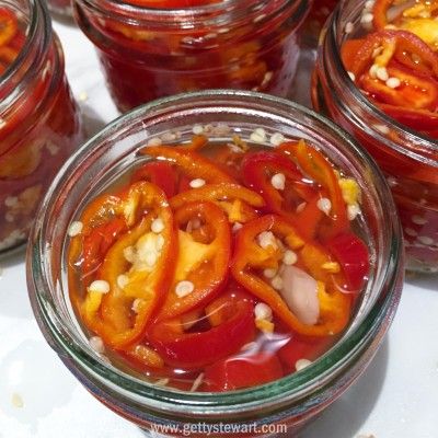 Canning Hot Peppers, Pickled Sweet Peppers, Pickled Pepper Recipe, Pickled Corn, Pickled Hot Peppers, Hot Banana Peppers, Pepper Rings, Pickled Peppers, Hot Pepper Jelly