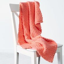 Craft Smart™ Never Enough Coral Afghan Chunky Crochet Throw, Caron One Pound Yarn, Color Melon, Floral Baby Blanket, Snuggle Blanket, Christmas Knitting Patterns, Granny Square Blanket, Crochet Baby Blanket, One Pound