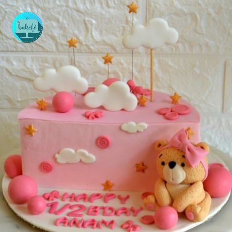 6 month cake | Half birthday cake | Teddy Bear Cake | Birthday cake for girl | Customized Cakes in Gurgaon 6 Months Birthday Cake For Girl, 6 Month Birthday Cake, Bday Cakes For Girls, 6 Month Birthday, Teddy Cake, Monthly Ideas, Teddy Cakes, Half Birthday Cakes, Second Birthday Cakes