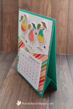 Handmade Desk Calendar, Calendar Holder, Small Calendar, Easel Calendar, Mini Desk Calendar, Calendar Craft, Cards Homemade, Diy Calendar, Mini Calendars