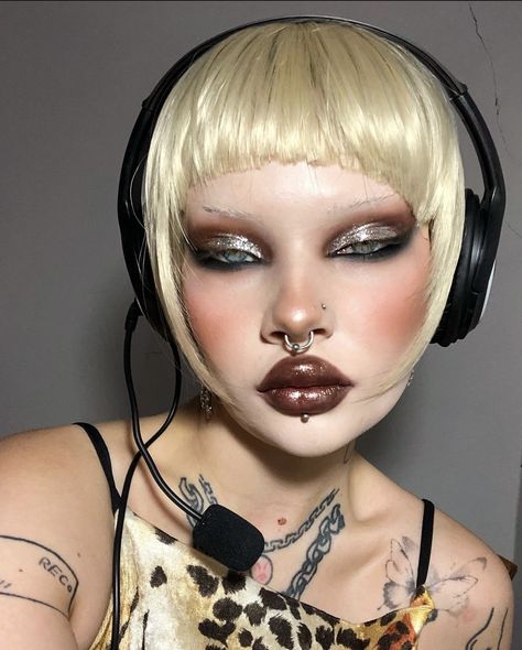 Punk Makeup Looks, Drag Make-up, Punk Makeup, Swag Makeup, Alternative Makeup, Dope Makeup, Edgy Makeup, Bold Makeup, Goth Makeup