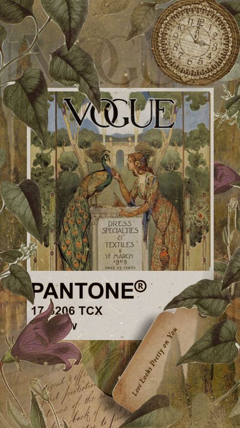 #vintage #vogue #aesthetic #green #gold Green Aesthetic Retro, Vintage Vogue Aesthetic, 1950 Aesthetic, Vogue Aesthetic, Dior Aesthetic, 70s Aesthetic, Eclectic House, Vintage Poster Design, Vogue Dress