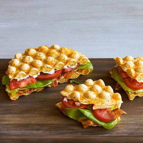 Bubble Waffle Recipe, Waffle Batter Recipe, Waffle Pan, Bubble Waffles, Bubble Waffle, Batter Recipe, Pampered Chef Recipes, Waffle Recipe, Waffle Recipes