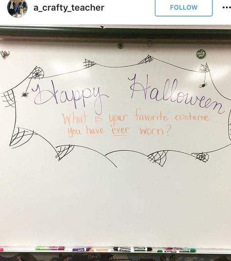 Halloween White Board Ideas, Mindset Prompts, Business Education Classroom, Motivational Games, Whiteboard Questions, Whiteboard Prompts, Whiteboard Writing, Whiteboard Ideas, Whiteboard Messages