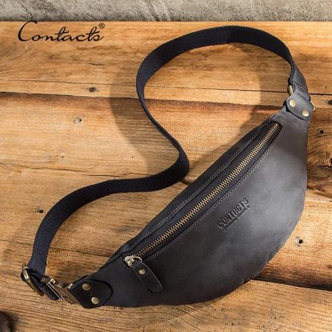 Leather Waist Pack, Leather Waist Bag, Leather Fanny Pack, Waist Bags, Hip Bag, Waist Pack, Crazy Horse, Chest Bag, Waist Bag