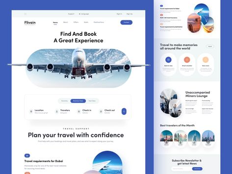 Airplane Website Design, Flight Website Design, Booking Page Web Design, Airport Website Design, Travel Booking Website Design, Airline Website Design, Flight Booking Website Design, Book Web Design, How It Works Web Design