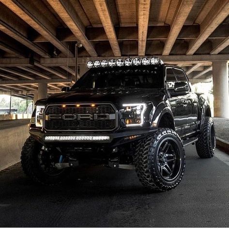 Truk Ford, Raptor Truck, Nice Trucks, Ford F150 Raptor, Ford Trucks F150, Ford Suv, Ford Ranger Truck, Black Truck, Gilles Villeneuve