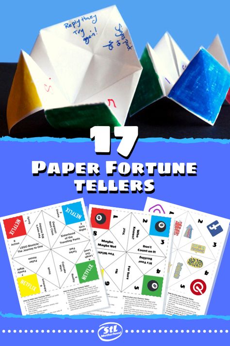 Make a cool Paper Fortune Teller to see the future Magic Eight Ball style, pick your next Netflix show or figure out your Hogwarts House. Lots of ideas & free printables to make your own "cootie catcher". #fortuneteller #papercraft #kidcrafts #90s #80s Before Screen Time, Minecraft Grass Block, Minecraft Spawn, Magic Eight Ball, Paper Fortune Teller, Fortune Teller Game, Real Minecraft, Origami Fortune Teller, Fortune Teller Paper