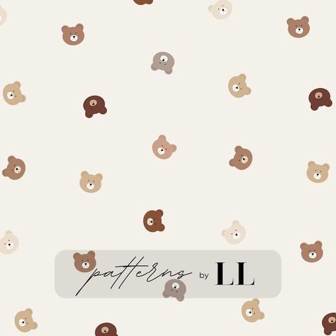 Teddy Bear Seamless Pattern, Teddy Bear Background, Bear Background, Teddy Pattern, Green Teddy Bear, Pattern Teddy Bear, Wild Birthday Party, Teddy Bear Print, Teddy Bear Wallpaper