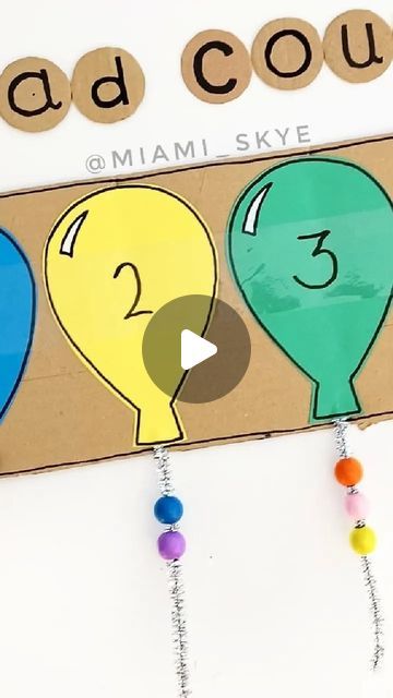 123 Numbers, Number Activities, Learn Crafts, Number Recognition, Number Balloons, Learning Resources, The Balloon, Fine Motor Skills, Fine Motor